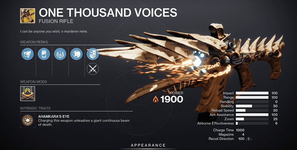 How To Get One Thousand Voices Solo Destiny 2 One Thousand Voices Boost (Exotic Fusion Rifle)