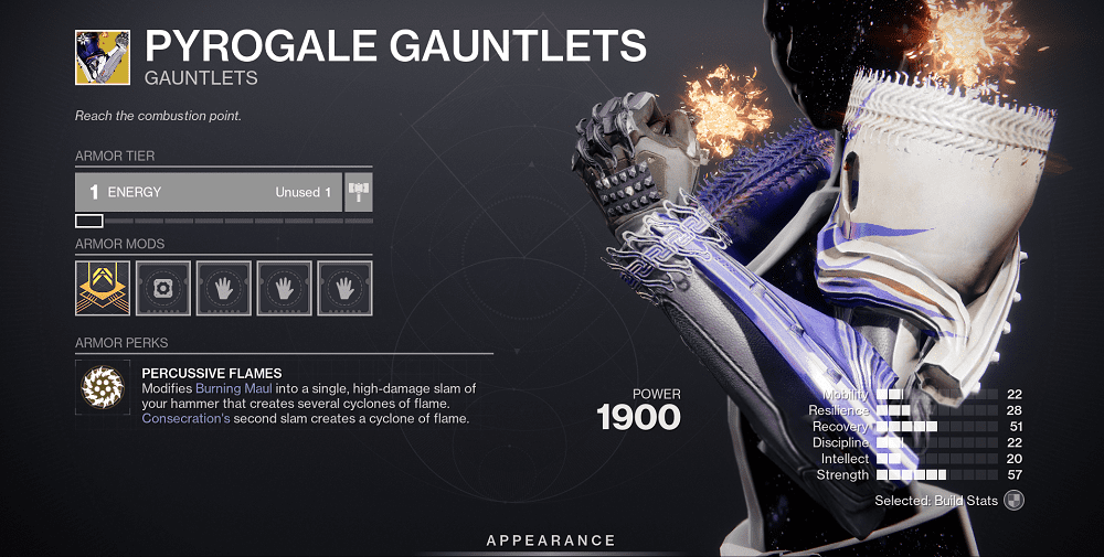 Pyrogale Gauntlets Boost in Destiny 2 (Exotic Titan Arms)