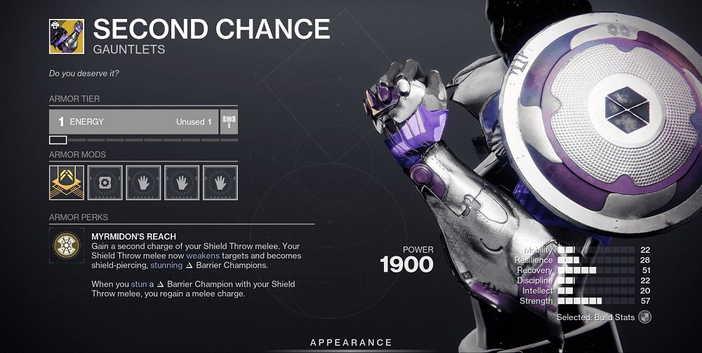 Second Chance Boost in Destiny 2 (Exotic Titan Arms)