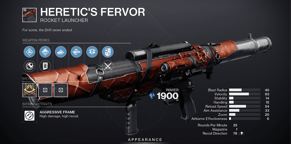 Heretic's Fervor Boost in Destiny 2 (Weapon God Roll Farming)