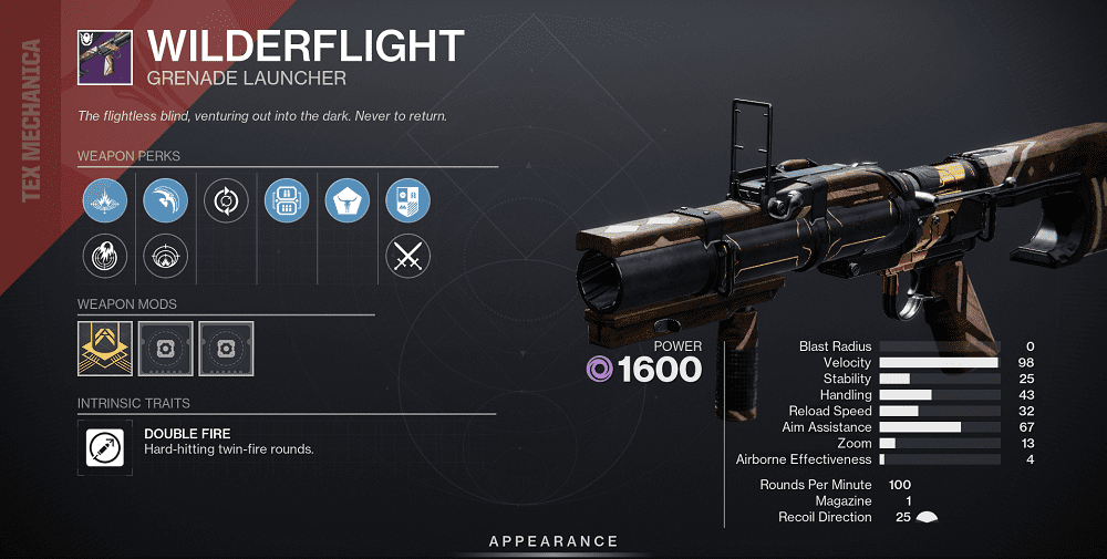 Wilderflight Boost in D2 (Weapon God Roll Farming)