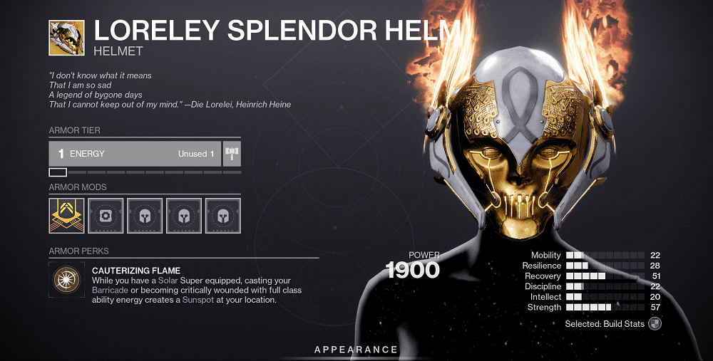 Loreley Splendor Helm