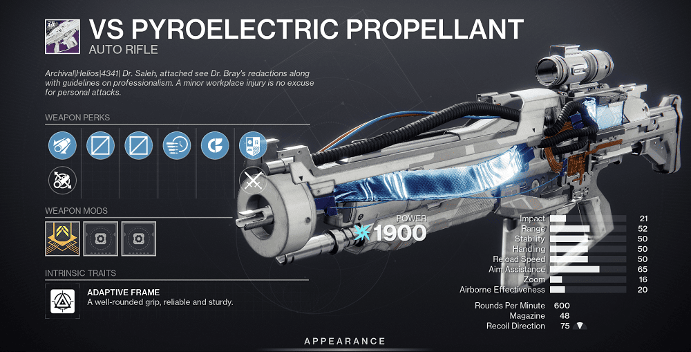 VS Pyroelectric Propellant