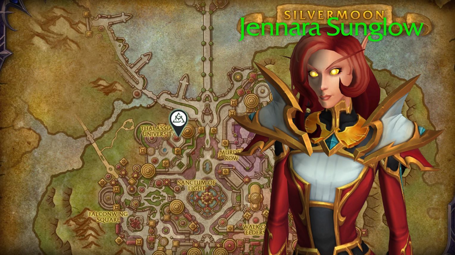 Jennara Sunglow – Gleeful Glamours trainer for Enchanting in Silvermoon City’s Thalassian University – WoW Midnight