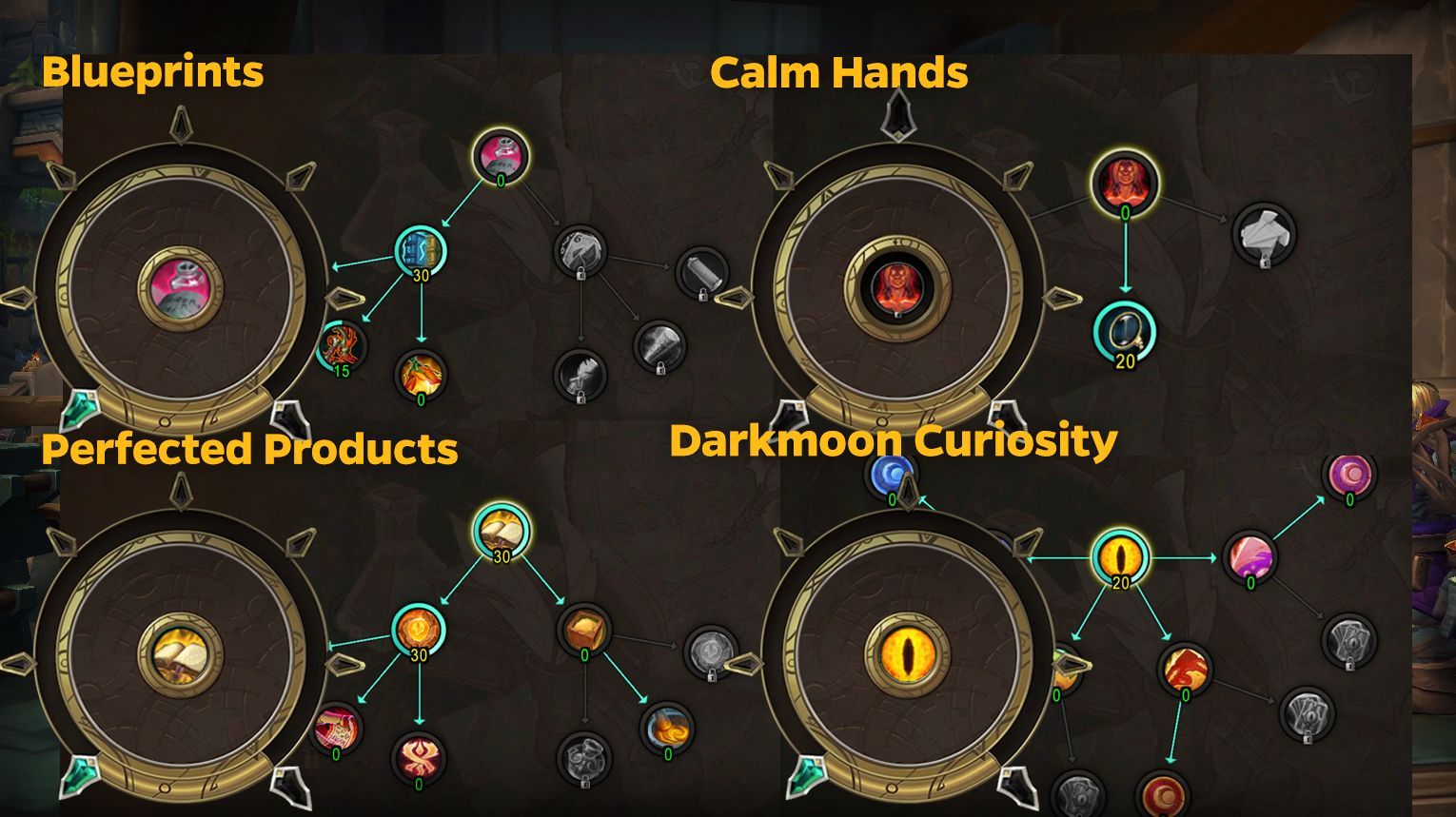 Midnight Inscription specializations – Calm Hands, Perfected Products, Blueprints, Darkmoon Curiosity – WoW Midnight Season 1