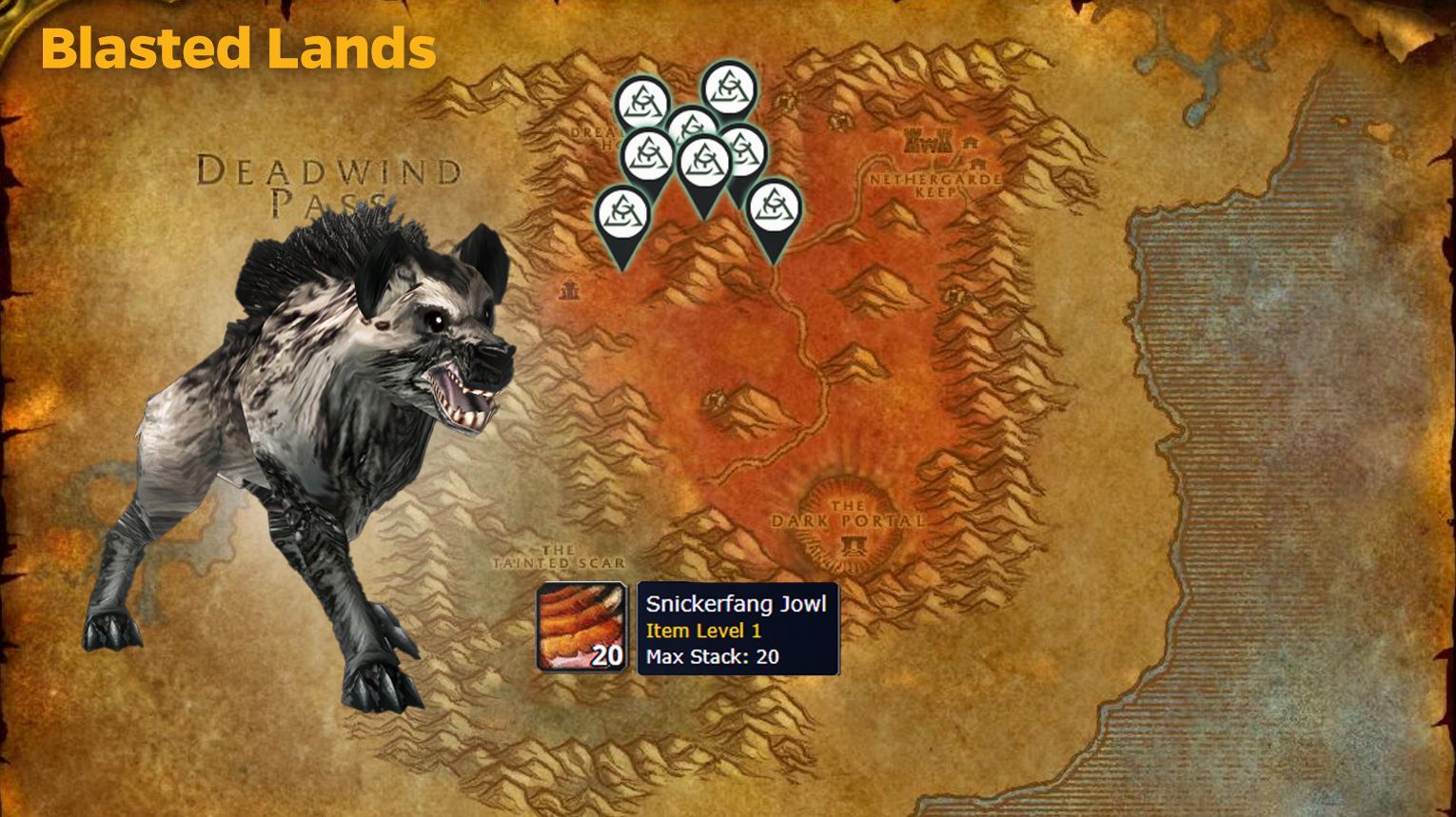 Blasted Lands Quest Item Farm Snickerfang Jowl