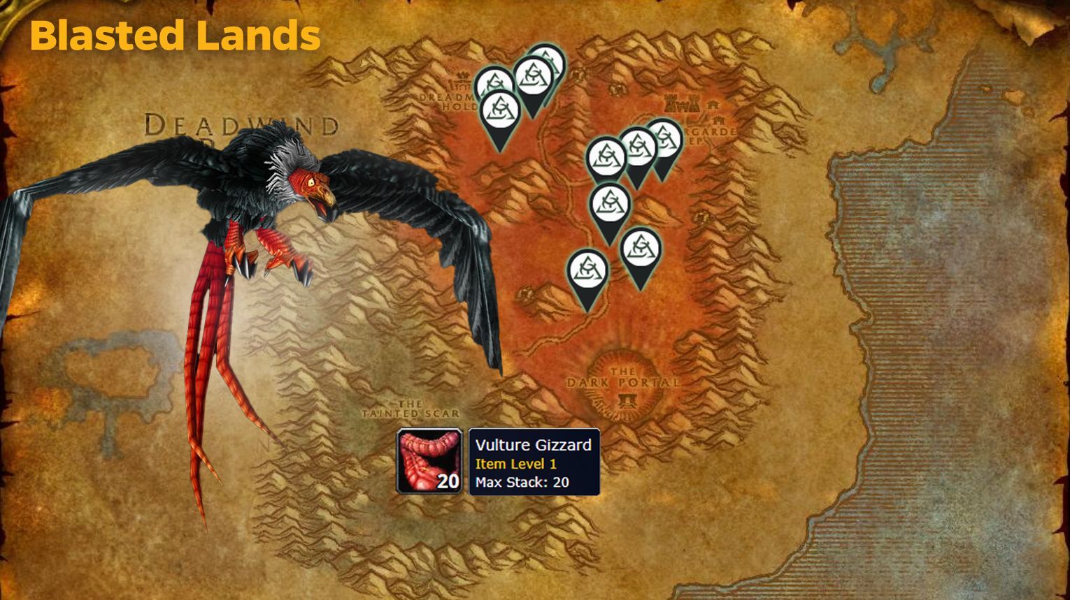 Blasted Lands Quest Item Farm Vulture Gizzard