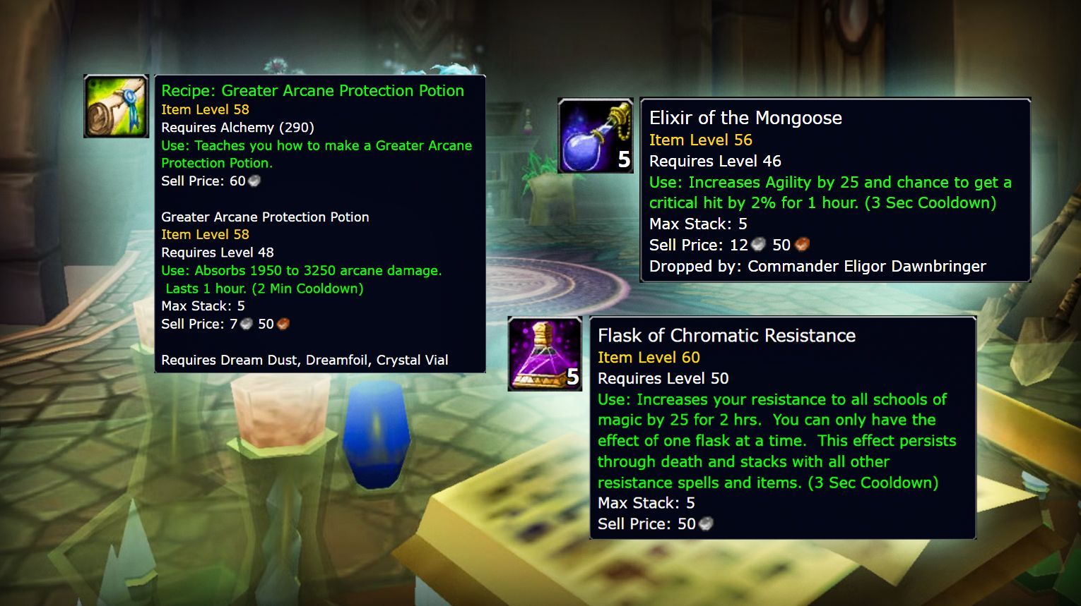WoW Classic Alchemy Potions, Elixirs, and Flasks Overview