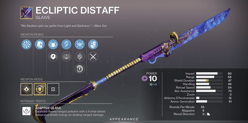 Ecliptic Distaff