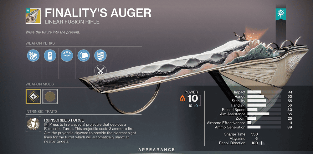 Finality's Auger