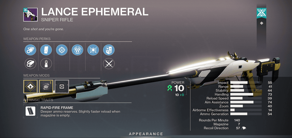 Lance Ephemeral
