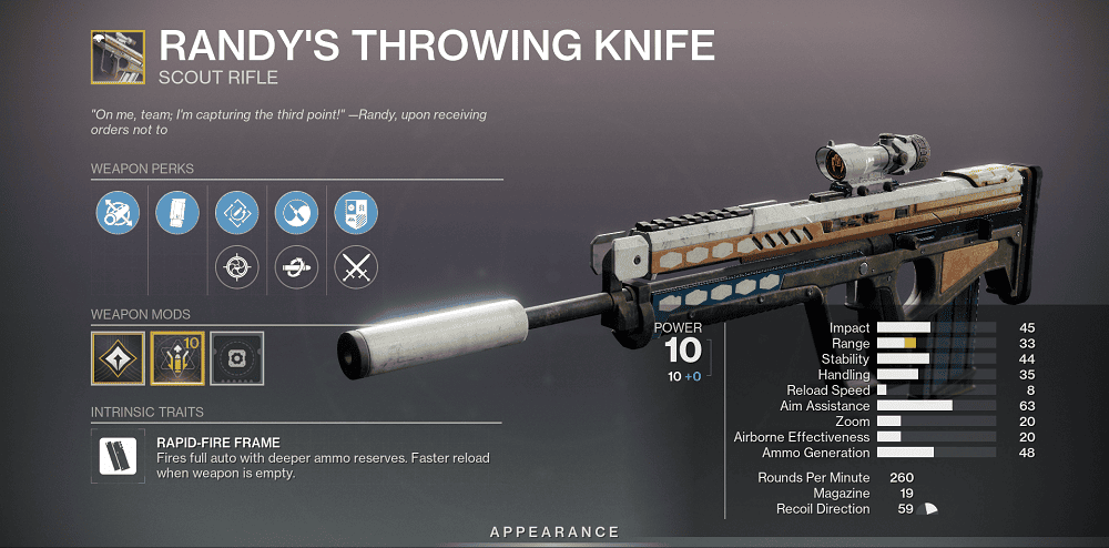 Randy's Throwing Knife