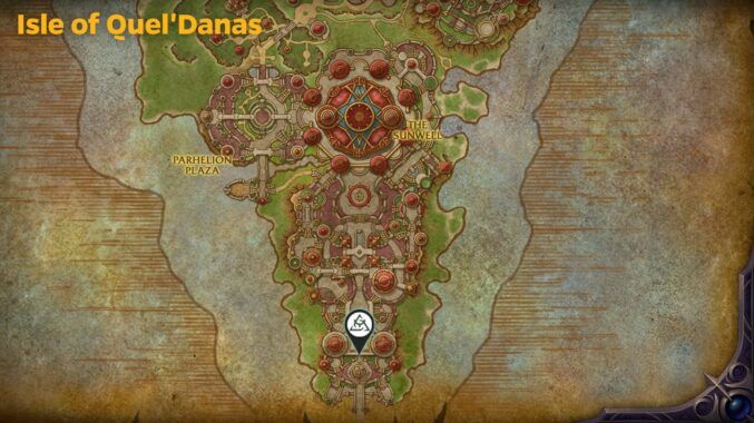 March on Quel’Danas raid entrance location and subregions map in WoW Midnight