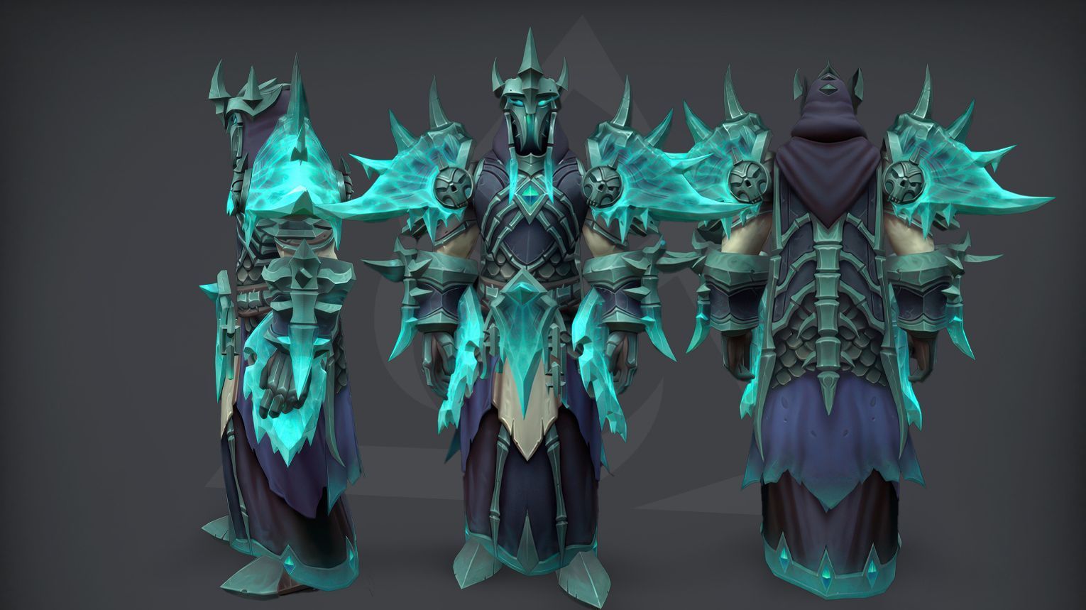Death Knight tier set – Relentless Rider's Lament (LFR) – muted gray/green with minimal glow – WoW Midnight Season 1