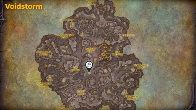 The Voidspire raid entrance and subregions map – WoW Midnight