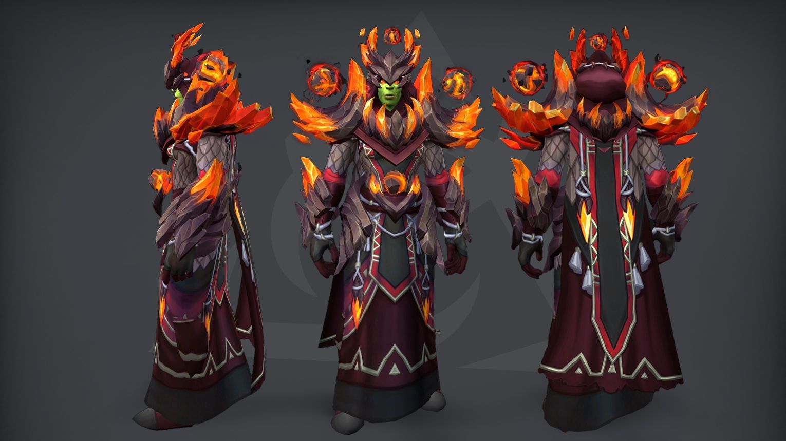 Shaman tier set – Mantle of the Primal Core (Normal) – elemental mail with earth, fire, and water accents – WoW Midnight Season 1