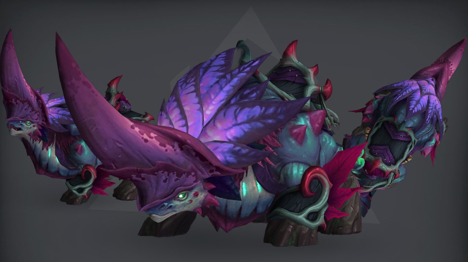 Vivid Chloroceros mount – bright blue-green rhino from Glowing Moths collection – WoW Midnight Patch 12.0.5