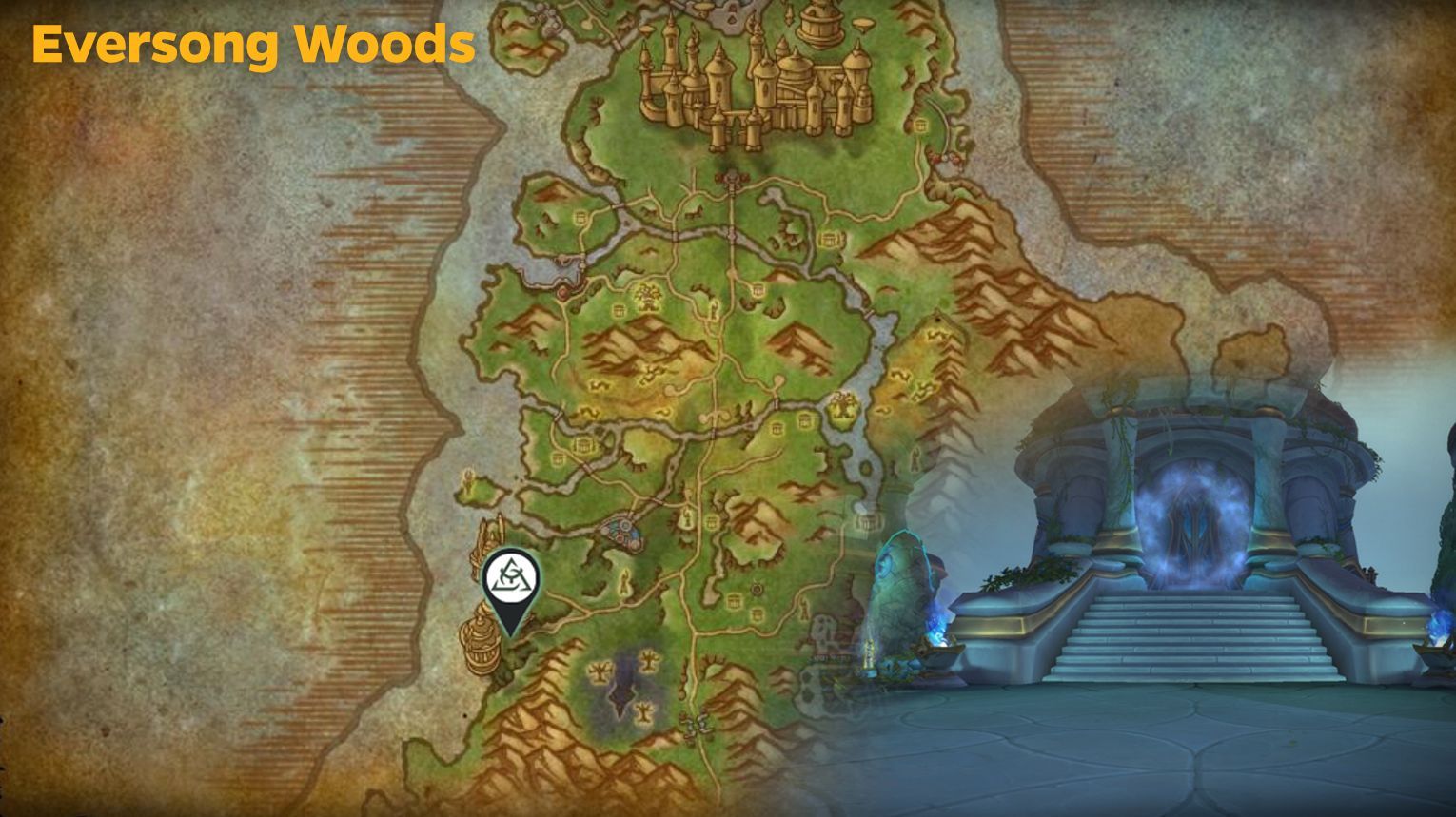 Windrunner Spire dungeon map – winged elven tower in Eversong Woods with 4 bosses (Emberdawn, Derelict Duo, Commander Kroluk, Restless Heart) – WoW Midnight Mythic+ Season 1