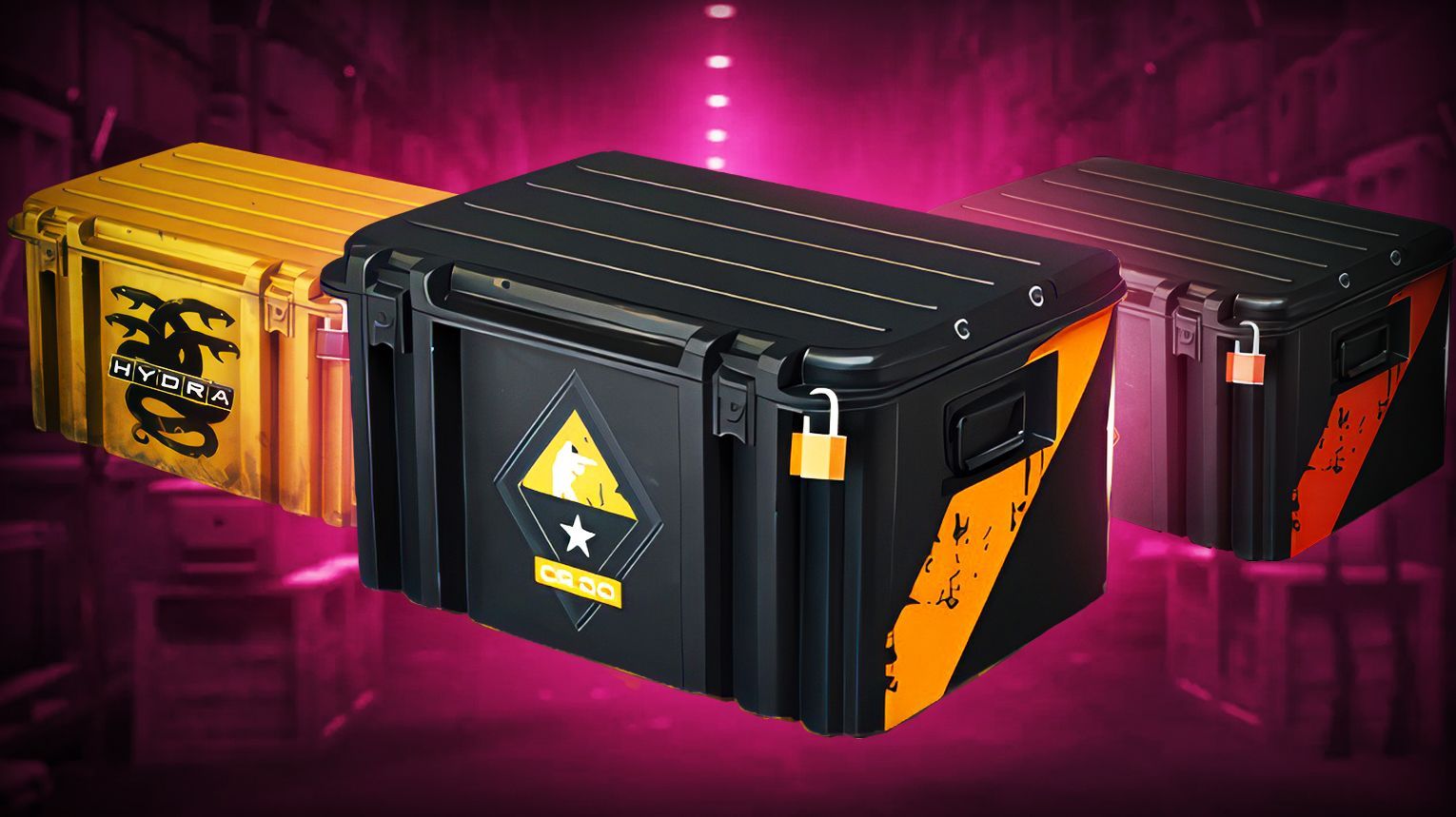 Best CS2 cases to invest in 2026 - CS:GO Weapon Case, Operation Hydra Case, Operation Bravo Case, eSports 2013 Case, Operation Wildfire Case, Fracture Case, Snakebite Case, Recoil Case - discontinued and rare cases with fixed supply