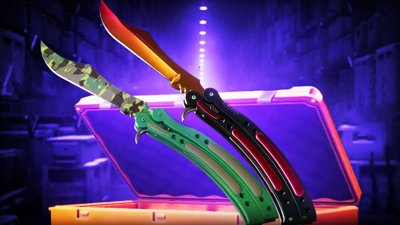 CS2 Butterfly Knife – balisong flipping knife, best animations, classic finishes, Vanilla, Fade, Doppler, Crimson Web, Marble Fade, Slaughter – Counter-Strike 2