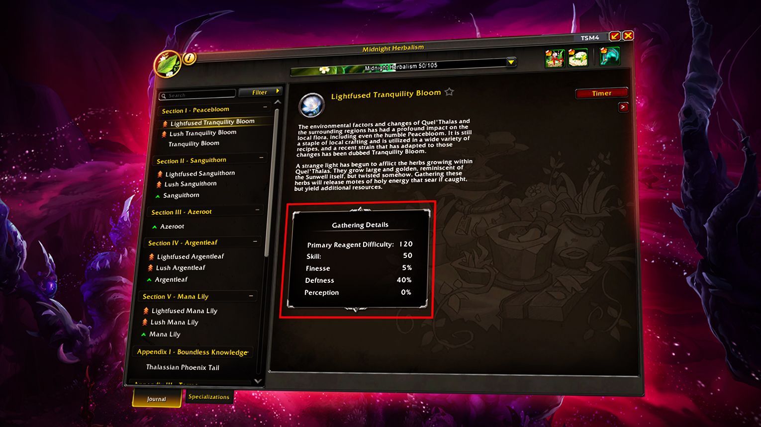 The three gathering stats — Finesse, Deftness, and Perception — and how they affect your farming efficiency in Midnight.