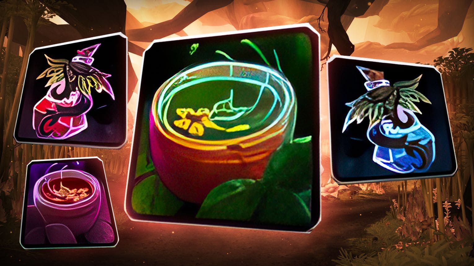 Consumables — Darkmoon Firewater, Haranir Phials, and profession teas for Midnight dual gathering.