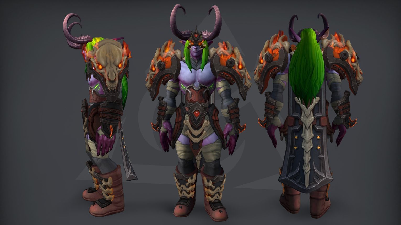 WoW Midnight Season 2 Demon Hunter tier set guide cover: Havoc, Vengeance, and Devourer 2-piece and 4-piece set bonuses from the Venomous Abyss raid. Serpent-themed Abyssal Doomhound's Pursuit armor with poison and troll motifs.