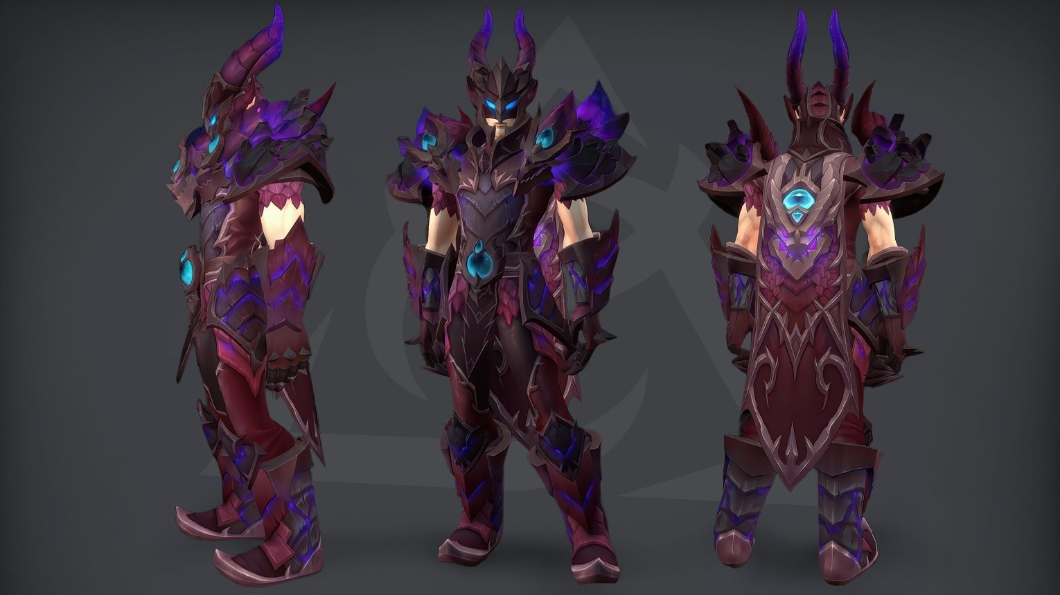 Evoker PvP tier set from Midnight Season 2 — sleek, draconic armor with scale‑like textures, wing‑shaped shoulder pads, and a horned helm with glowing eyes. The set includes both Elite (1800 rating) and Gladiator (50 wins at 2300 rating in 3v3) variants. Background features a moonlit arena with swirling temporal magic and crystalline fragments.
