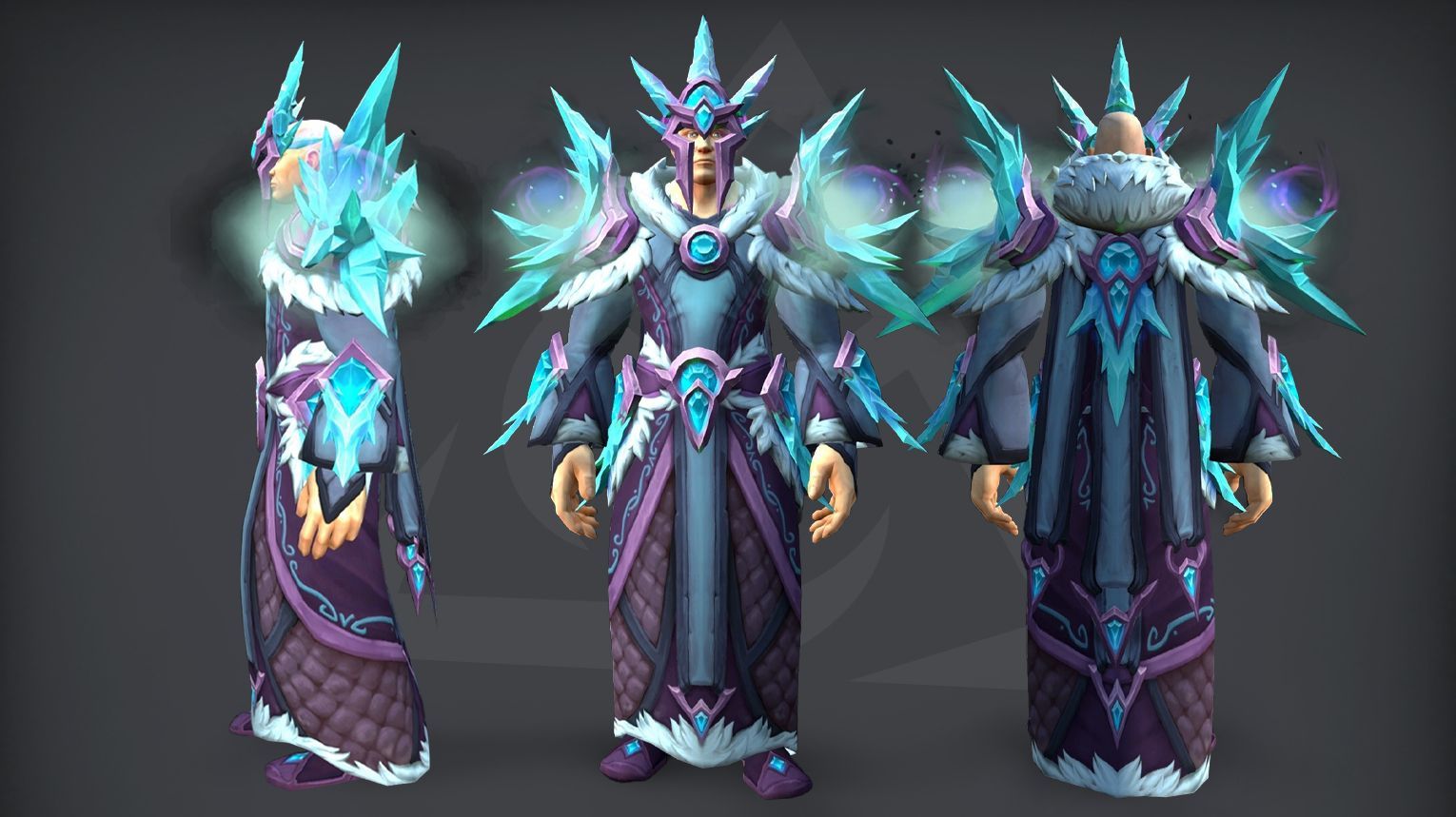 WoW Midnight Season 2 Mage tier set guide cover: Arcane, Fire, and Frost 2-piece and 4-piece set bonuses from the Venomous Abyss raid. Serpent-themed Regalia of the Eternal Arbiter armor with poison and arcane troll motifs.