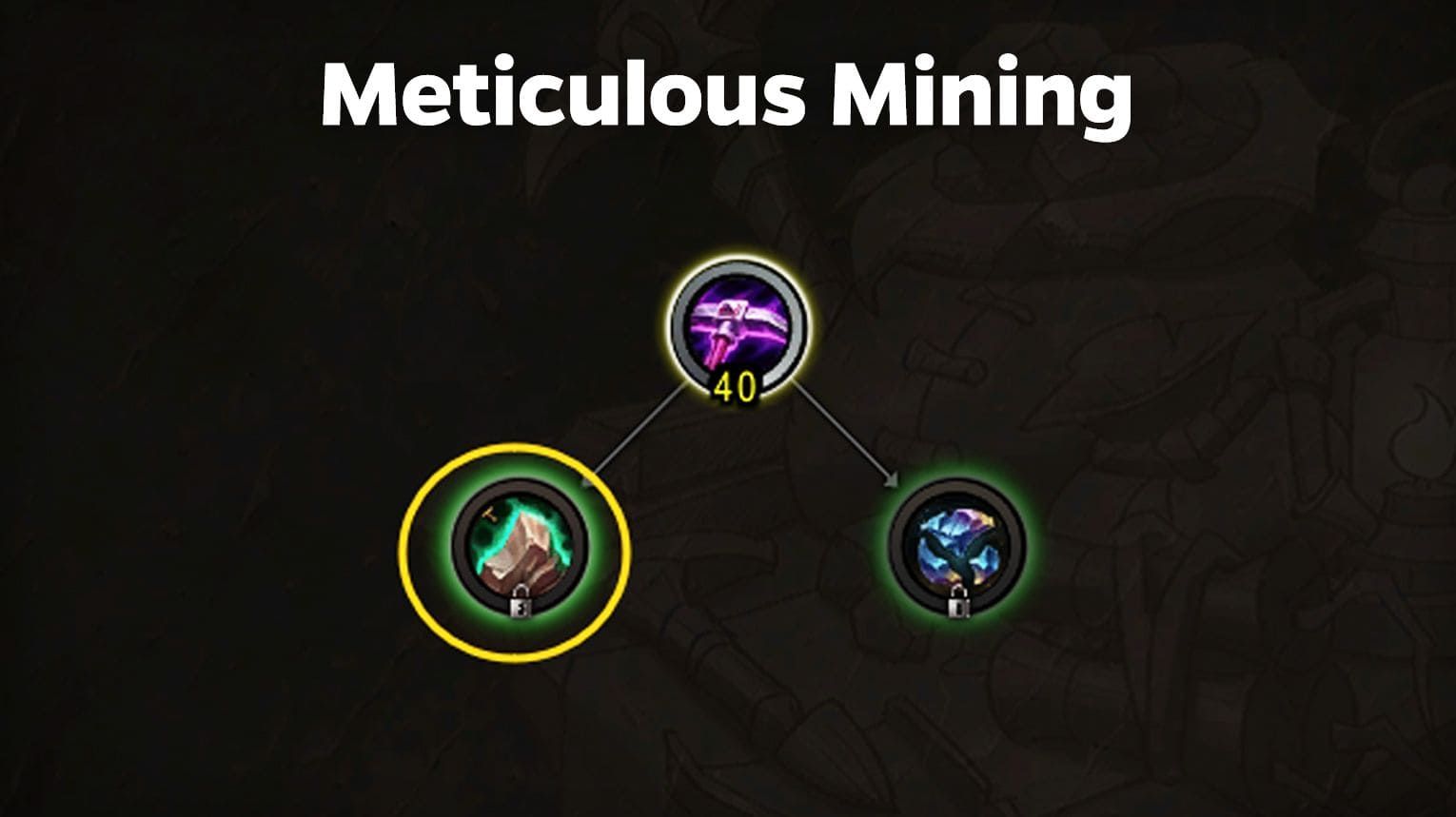 Mining specialization order — Meticulous Mining, Plentiful Ores, Refulgent Copper, and Overload for WoW Midnight.
