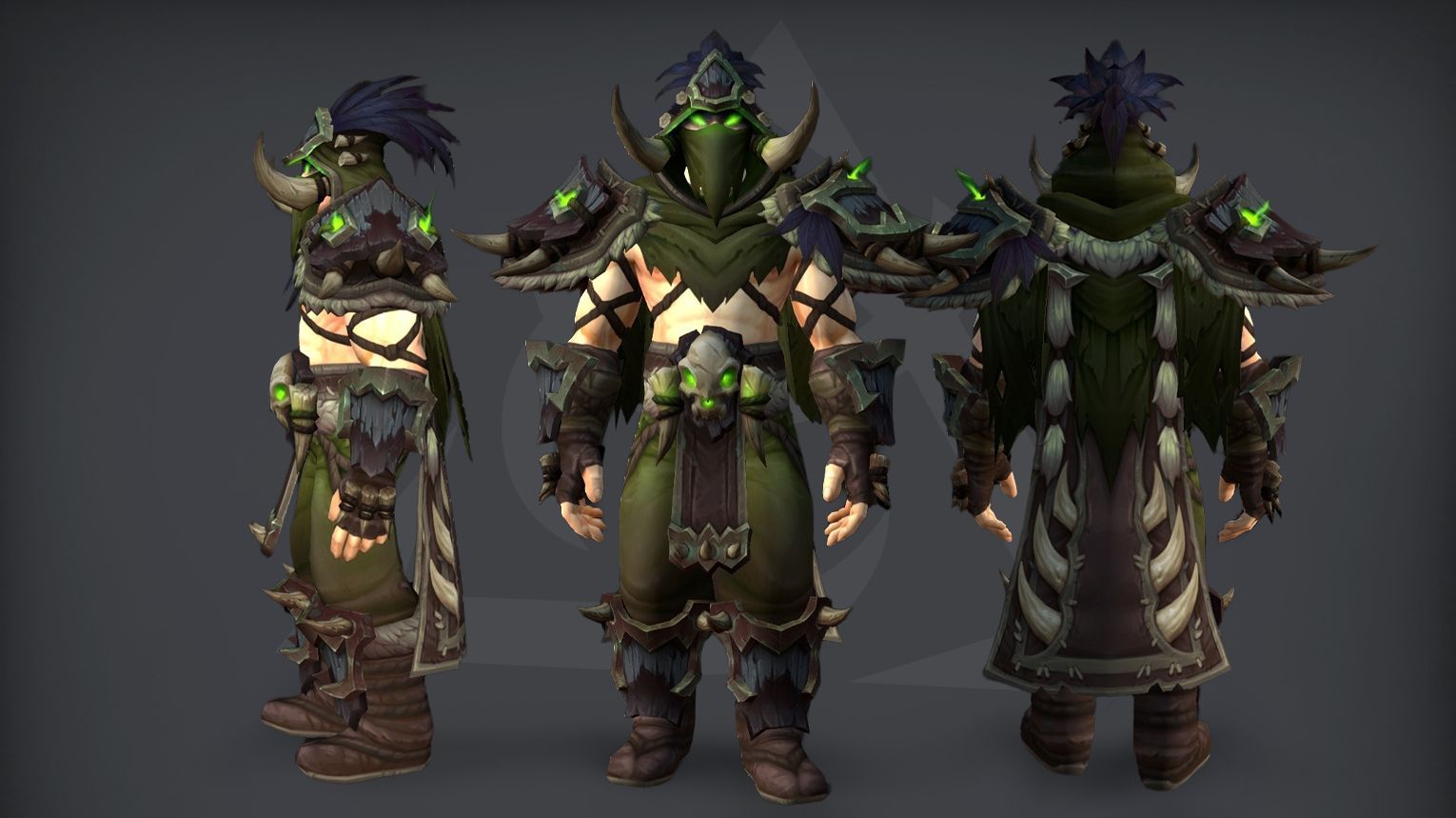 WoW Midnight Season 2 Rogue tier set guide cover: Assassination, Outlaw, and Subtlety 2-piece and 4-piece set bonuses from the Venomous Abyss raid. Serpent-themed Chosen Bloodslayer's Hexweave leather armor with poison and troll motifs.