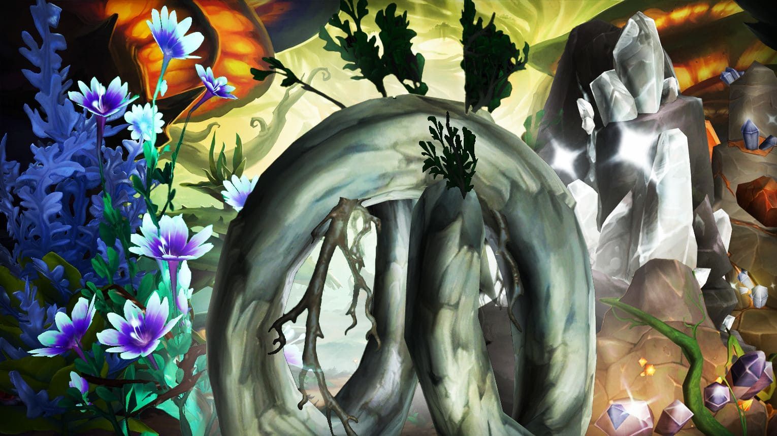 Harandar dual gathering guide — herb-rich zone with Primal nodes and layered exploration in WoW Midnight.