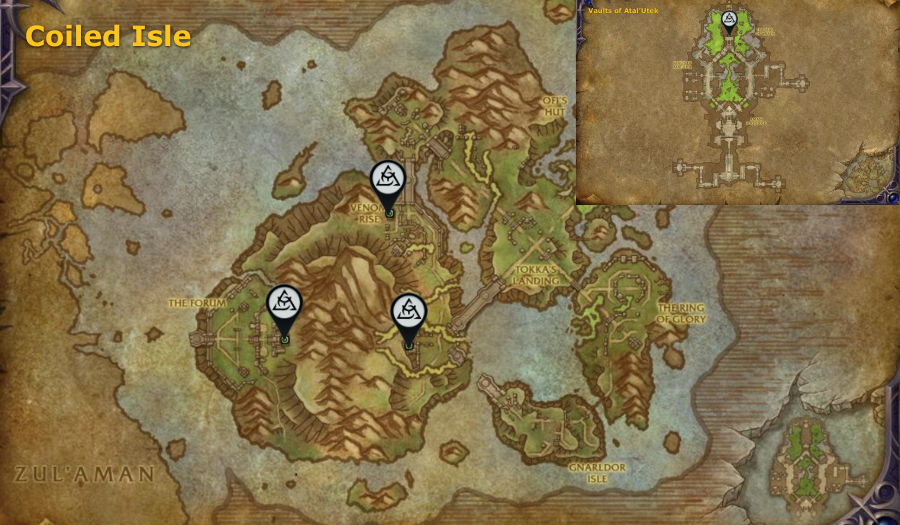 The Venomous Abyss raid entrance in Vaults of Atal'Utek